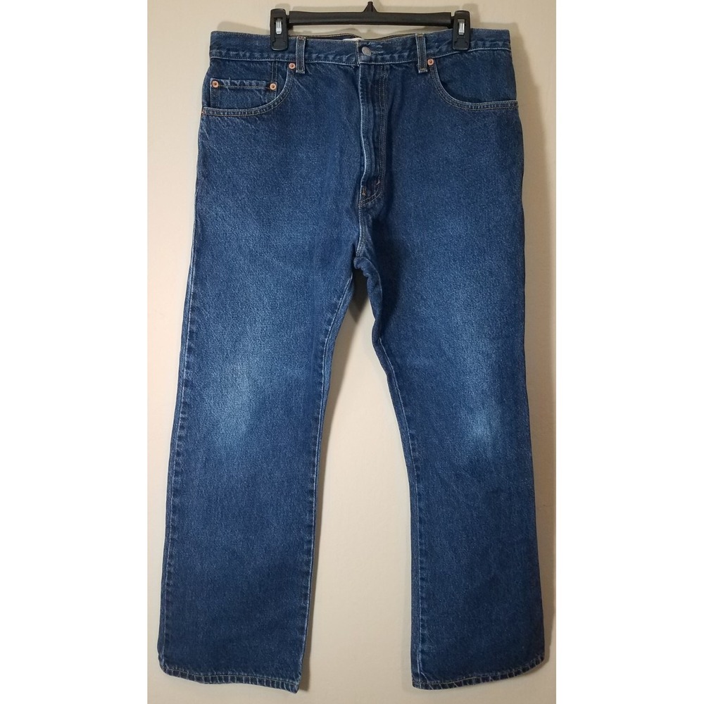 Levis 517 Bootcut Jeans Men size 38x30 Dark Medium Wash Blue Denim Pants‎